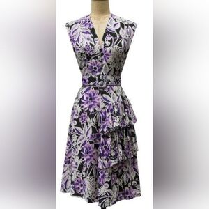 Trashy Diva Purple Floral Sadie Dress size 12 EUC